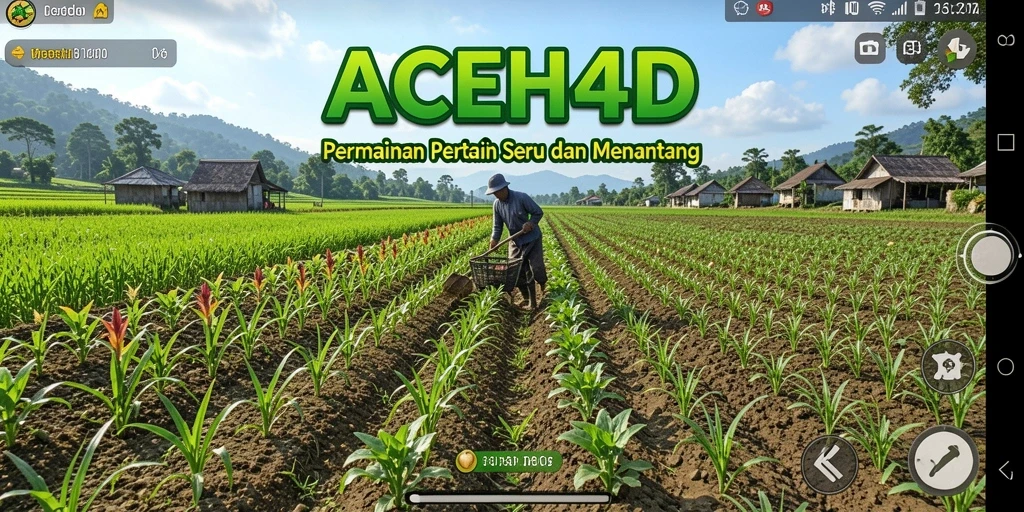 Screenshot ACEH4D menunjukkan keseruan dalam bertani secara virtual.