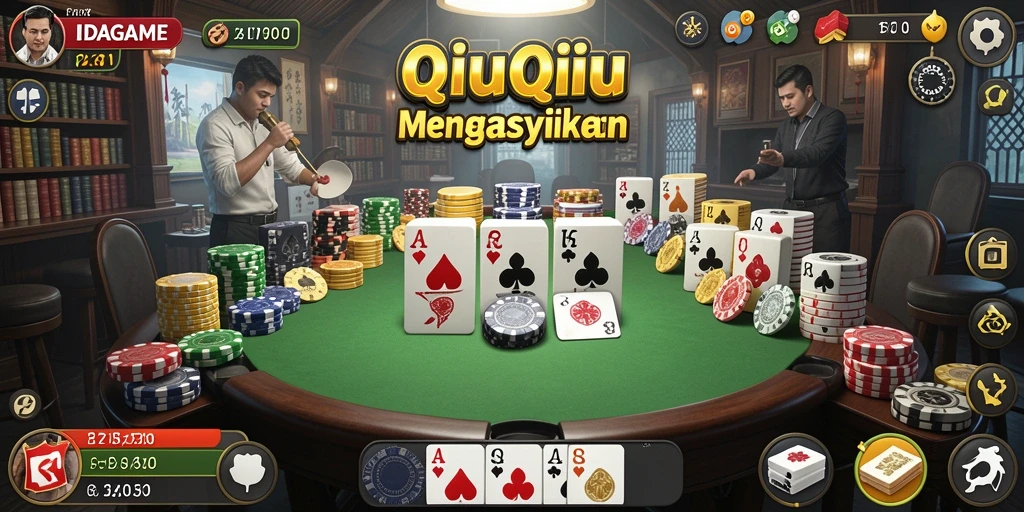 Tampilan gameplay QiuQiu yang menarik dan interaktif.