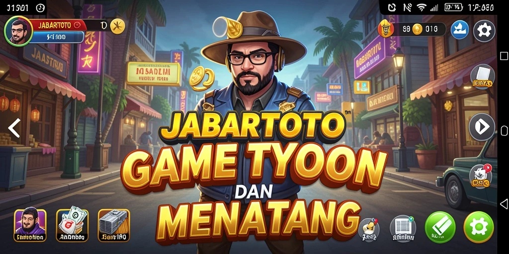 Gameplay seru JABARTOTO yang menunjukkan proses manajemen bisnis.