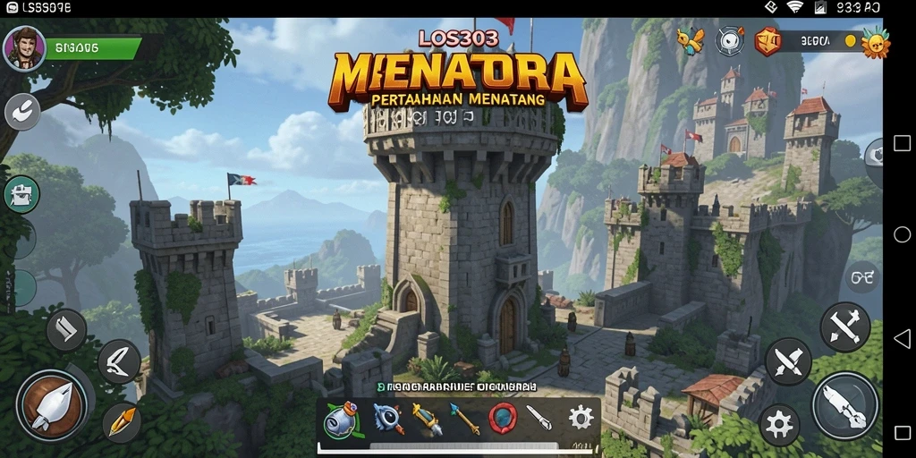 Tampilan menarik dari gameplay Tower Defense di LOS303.
