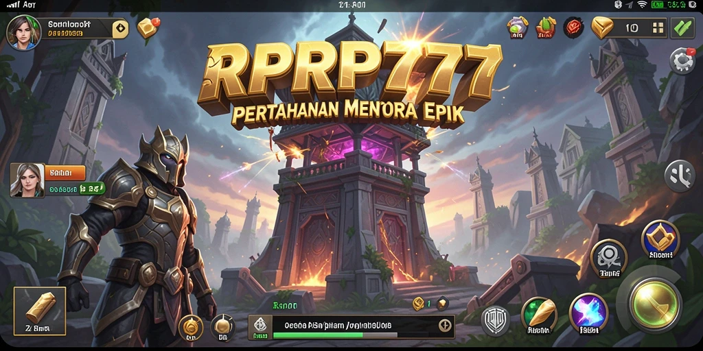 Tampilan gameplay menarik dari RPRP777 dalam pertahanan menara.