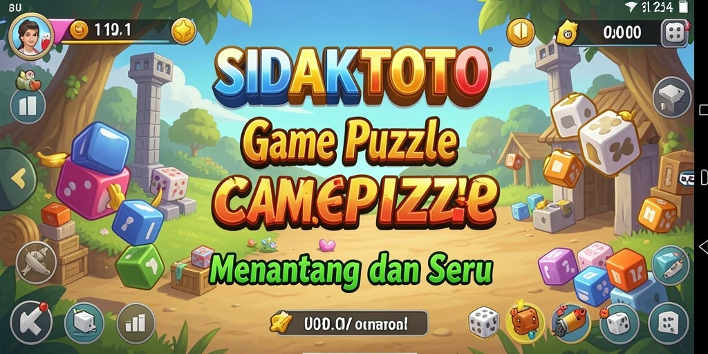 Tampilan gameplay seru dari game Puzzle SIDAKTOTO.